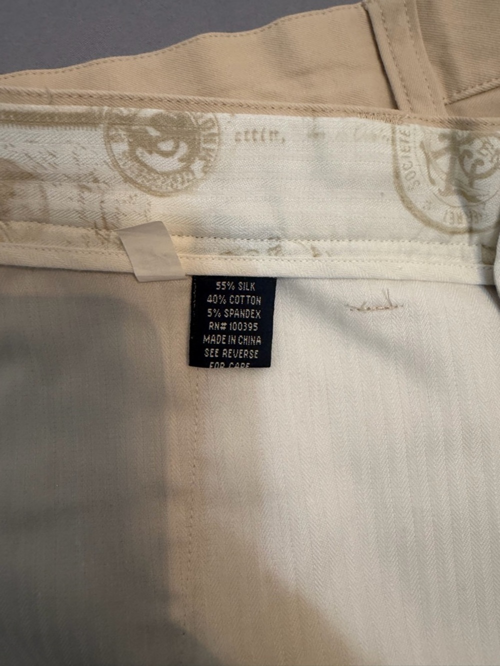 Nat Nast Men's Size 34 Beige Flat-Front Cotton Shorts - Picture 12 of 13